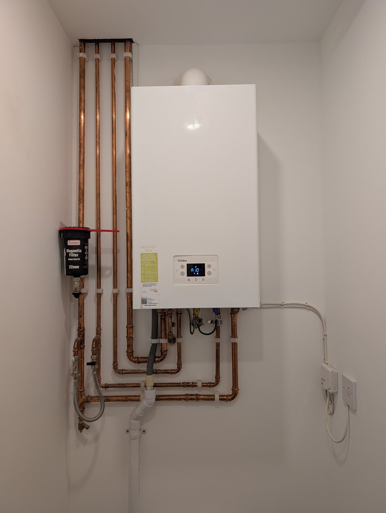 Completed Vokera boiler installation by J6 Plumbing and Heating